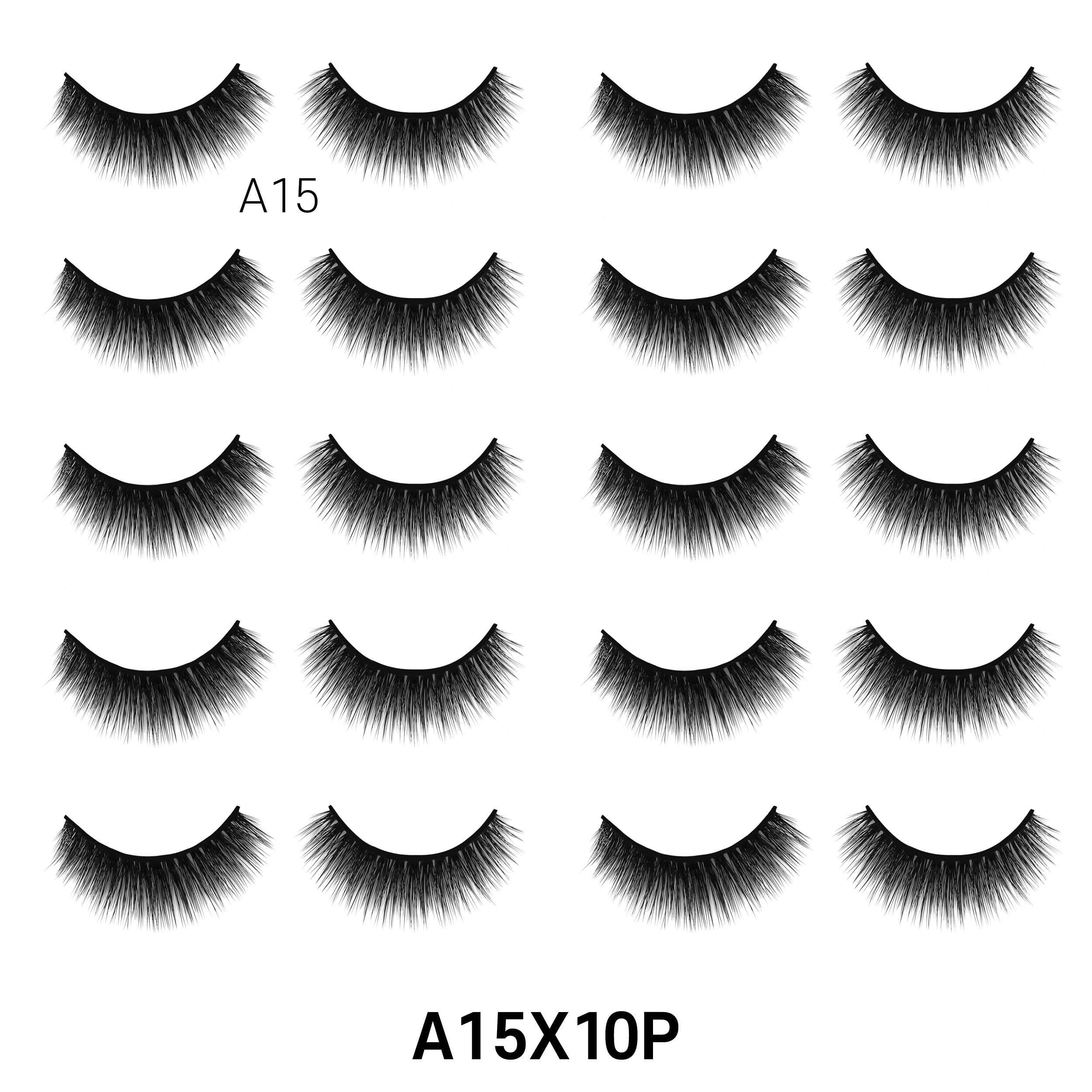 Laflare - Wholesale False/Fake Eyelashes - 3D FAUX MINK 10 PAIRS JUMBO PACK5