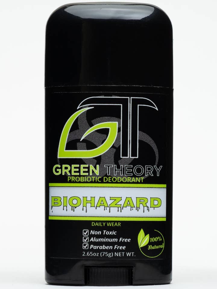 Biohazard Probiotic Natural Deodorant for wholesale by Green Theory Naturals