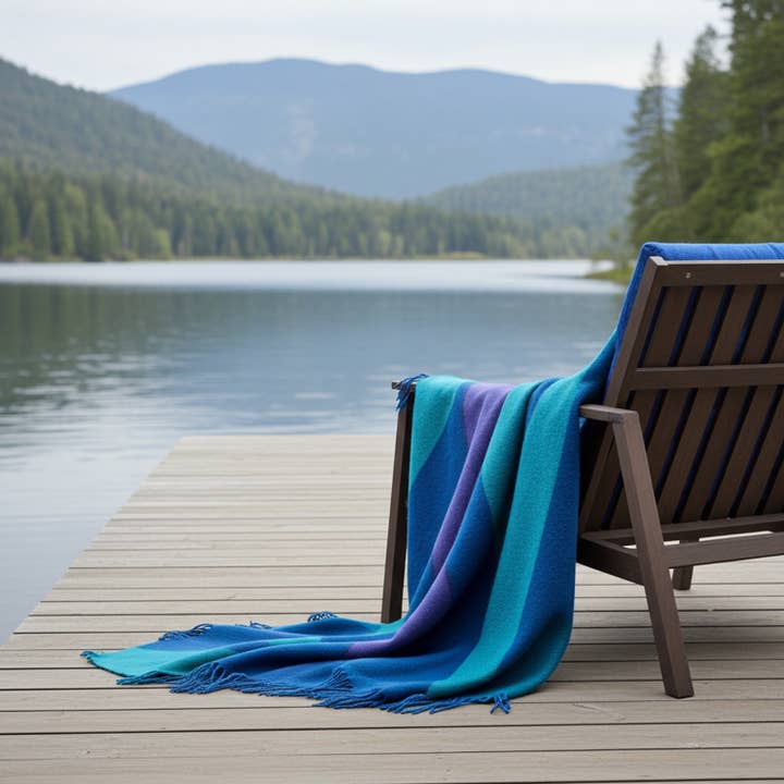 Shupaca Alpaca - Wholesale Throw Blanket - NEW! 100% Baby Alpaca Throw - Adriatic5