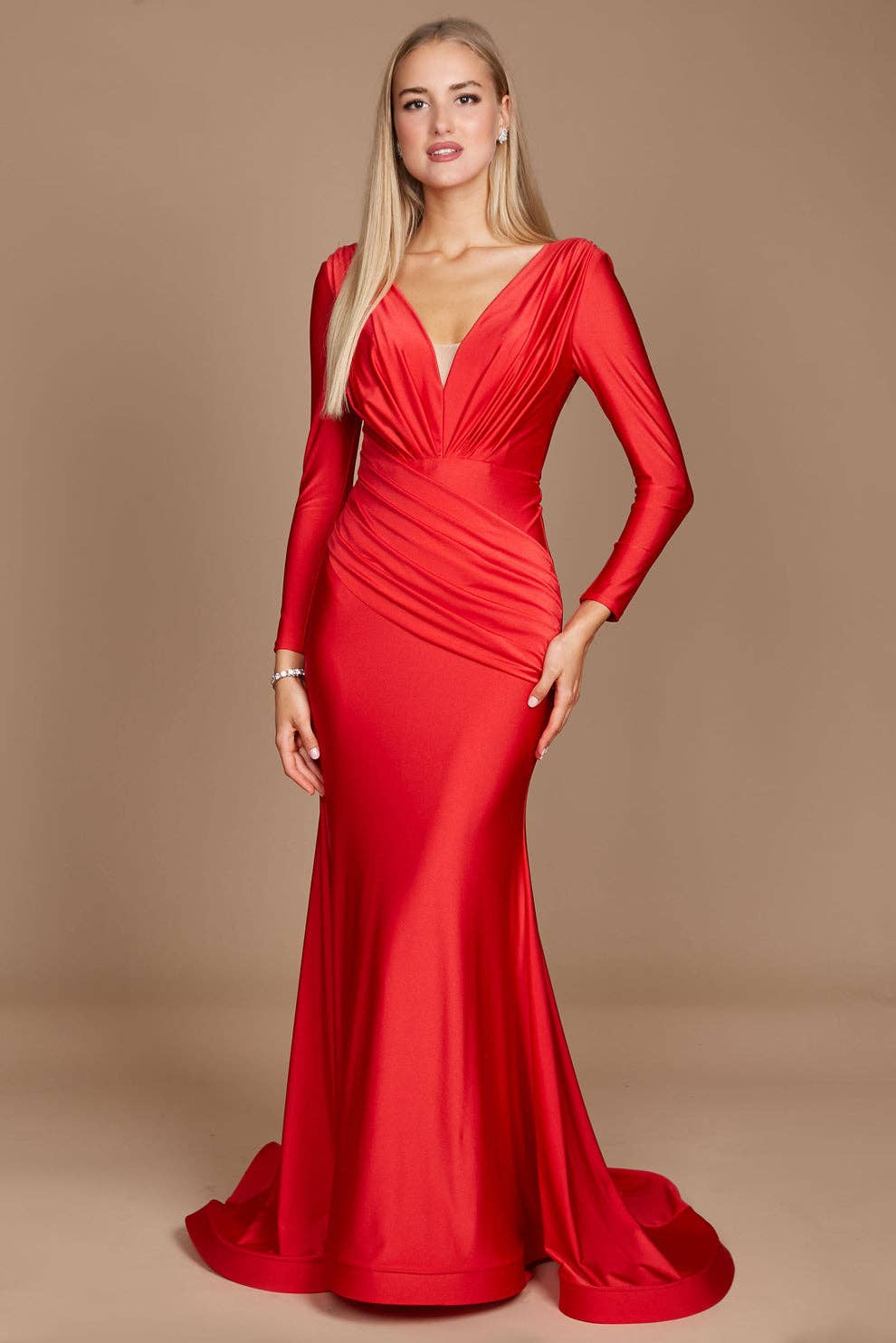 Kos Couture - Wholesale Gown - Women's - Long Sleeve Formal Evening Dress  23