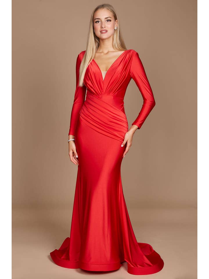 Kos Couture - Wholesale Gown - Women's - Long Sleeve Formal Evening Dress 23