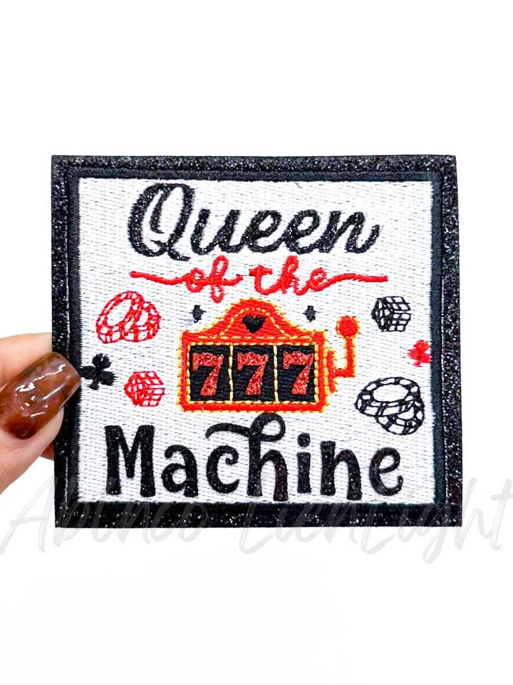 Queen of the 777 Slot Machine Retro Western Patch for wholesale by ABLNco