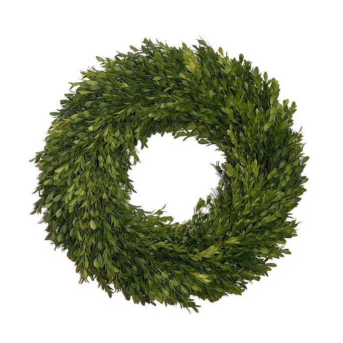 Fig & Dove - Vente Couronne - Couronne ronde en buis artificiel 46 cm - boîte de 60