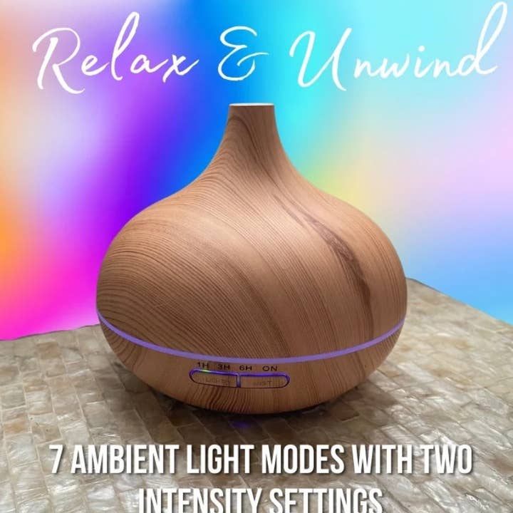 Belle Aroma® - Wholesale Electronic Diffuser - Bamboo Teardrop Ultrasonic Diffusers + Clary Sage Bundle6