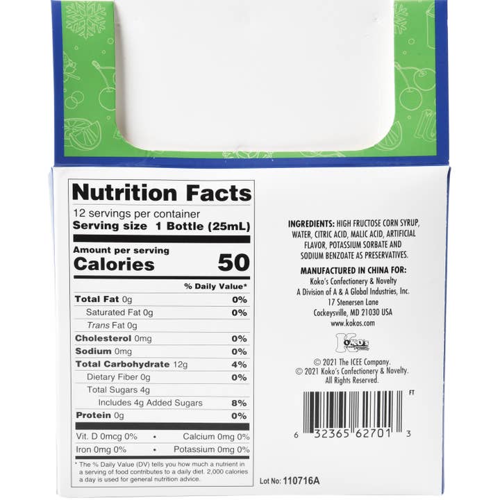 US Toy Company - Wholesale Hard Candy - Icee Sour Spray Candy 12-unit Display1