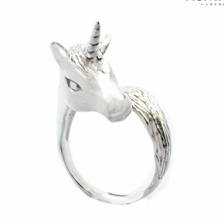 Silver Unicorn Ring for wholesale by MONVATOO London