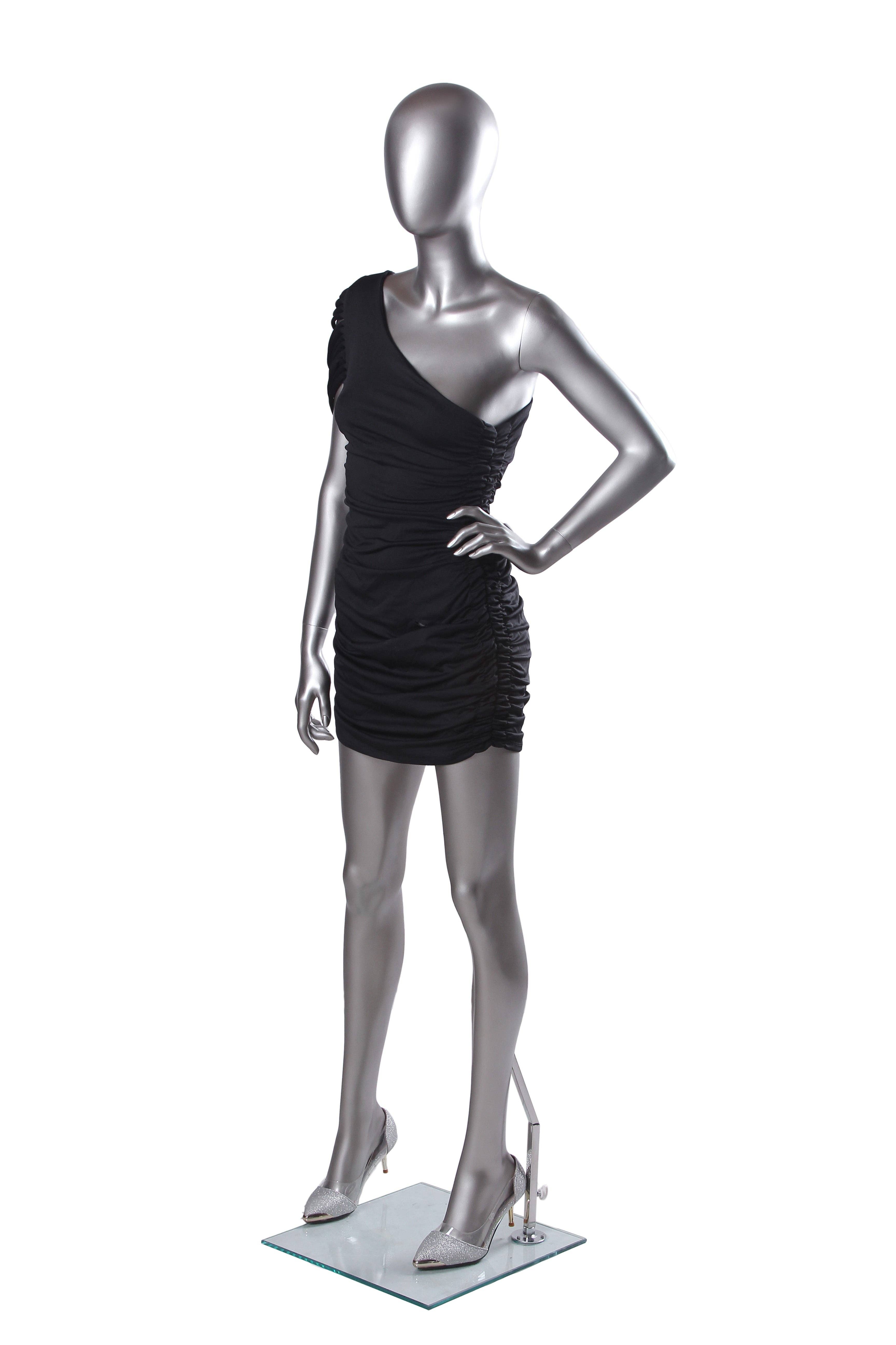 Only Hangers - Wholesale Retailer Display Stand/Case - Only Hangers Matte Silver Female Mannequin1