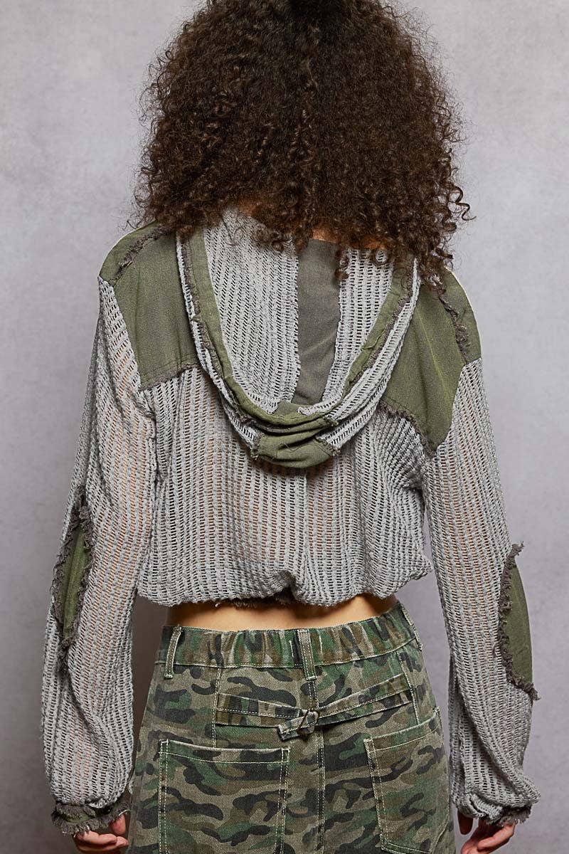 Pol Clothing - Vente Chemise à col boutonné – femme - Vente de chemise à capuche ouverte avec boutons et poches avant.57