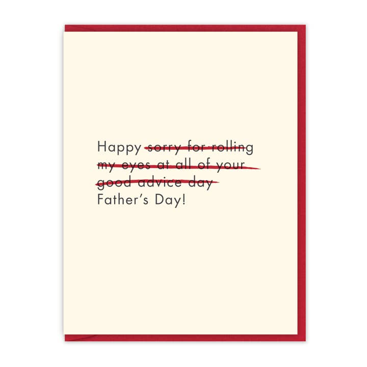 Sorry for Rolling My Eyes | Father's Day Card
Card for wholesale by Spacepig Press