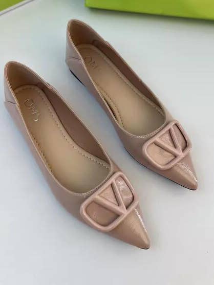 Whisper Mint - Wholesale Flats – Women’s - Pointed Toe Flats Low Heel Commuter Shoes with V-Buckle 1