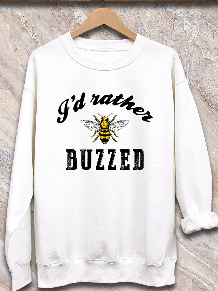SPT-SS-221_I'd Rather Buzzed - Sweatshirt pour la vente par SP Tops, Inc.
