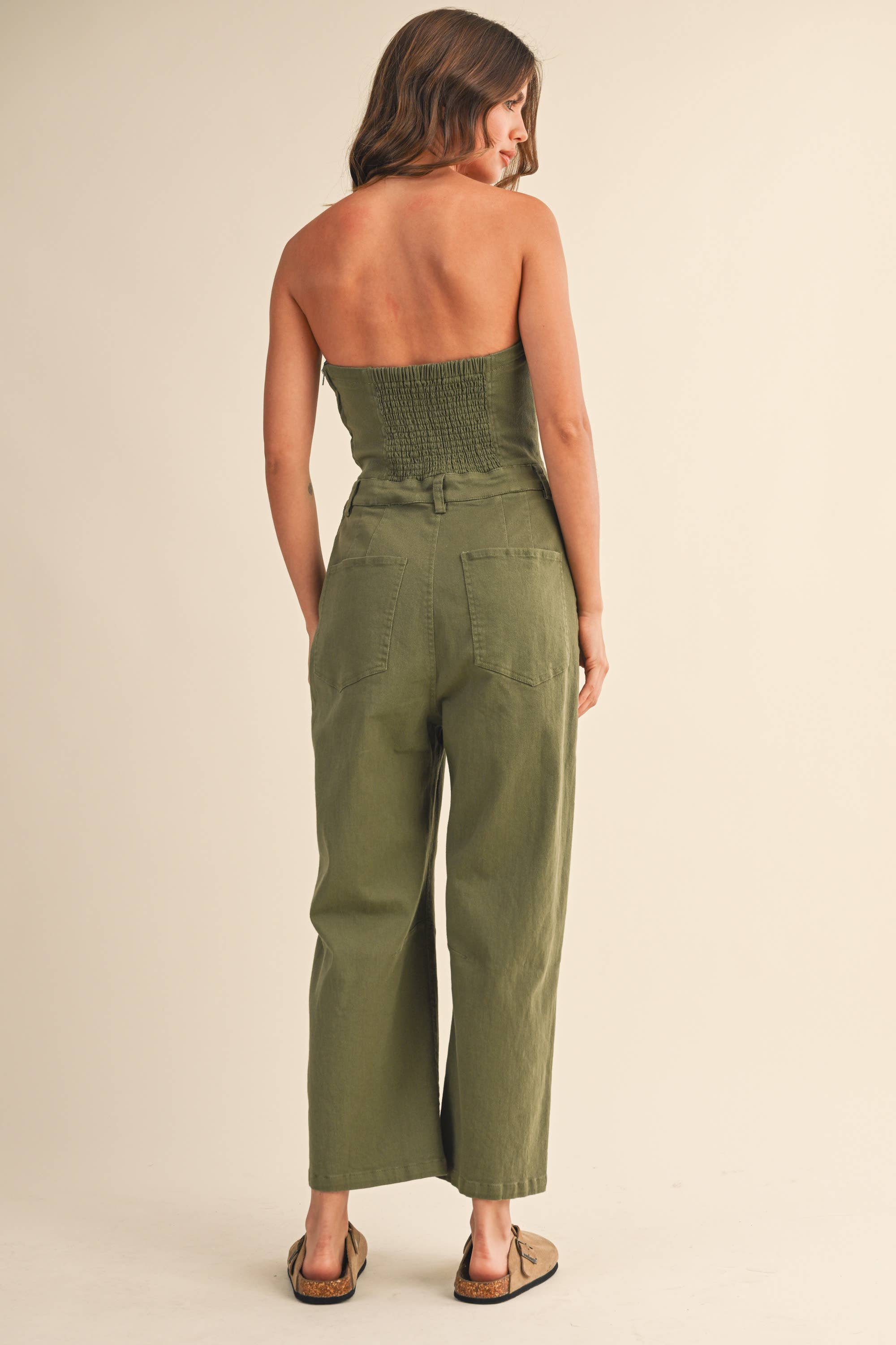 Klesis - Wholesale Jumpsuit - Women's - IJP3099-G STRAPLESS BARREL PANTS JUMPSUIT10