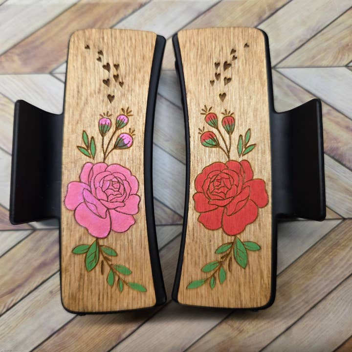 Rose Claw Clip 4" for wholesale by Mars & Me