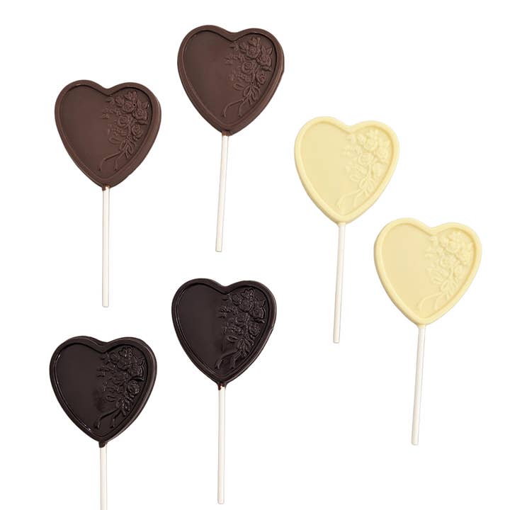 Valentine's Day Heart Lollipops for wholesale by Sweet on Vermont Artisan Confections