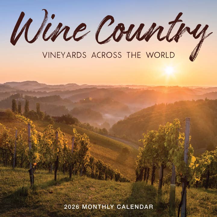 Marble City Press - Wholesale Calendar - Wine Country 2026 Wall Calendar Marble City Press