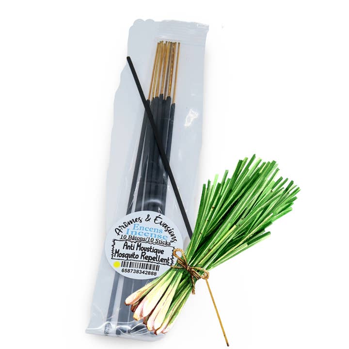 Arômes & Évasions - Wholesale Incense - Incense Sticks - Natural Mosquito Repellent - Pack of 10