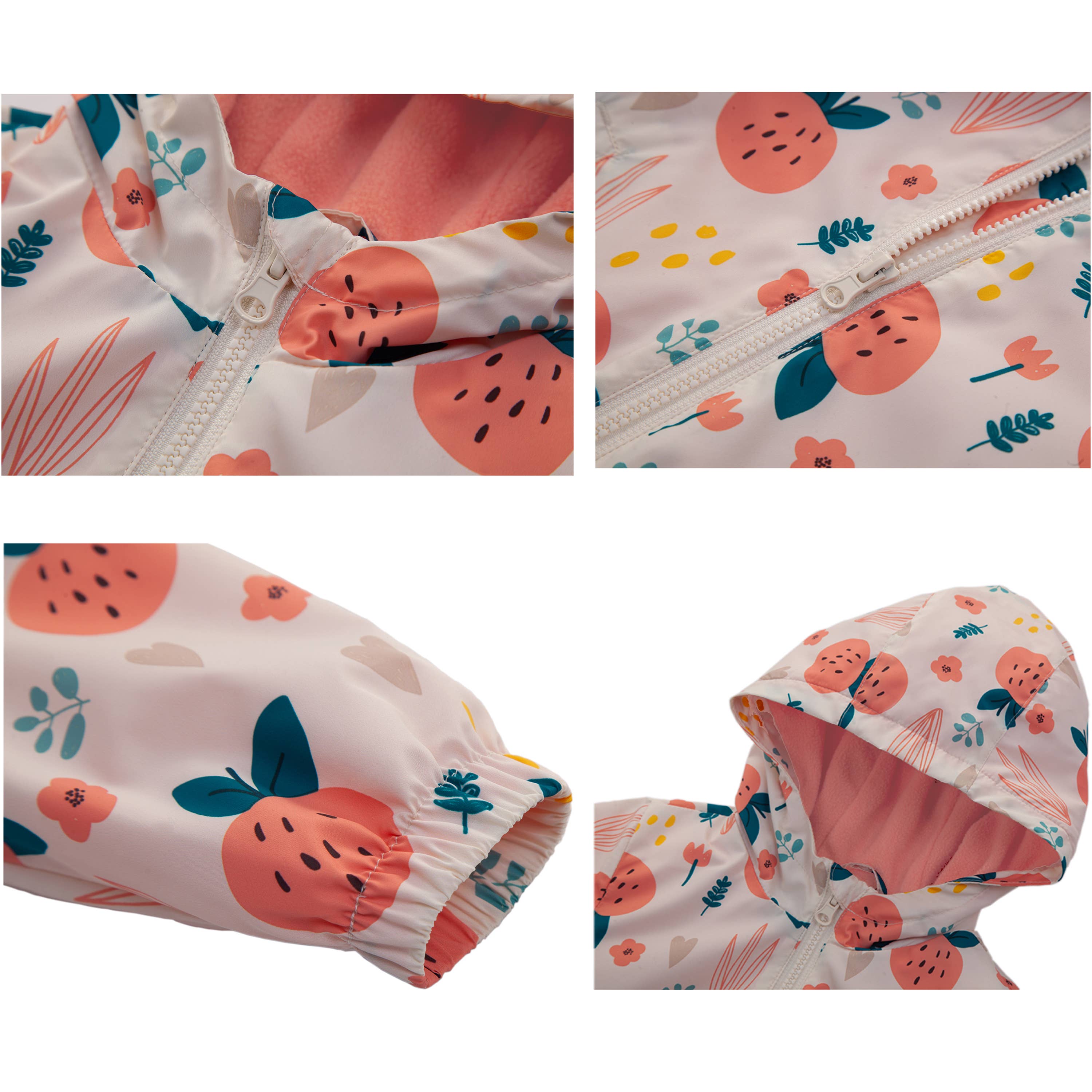 Rokka & Rolla - Wholesale Windbreaker - Kids - Toddler Girls' Fleece Lined Windbreaker Rain Jacket12