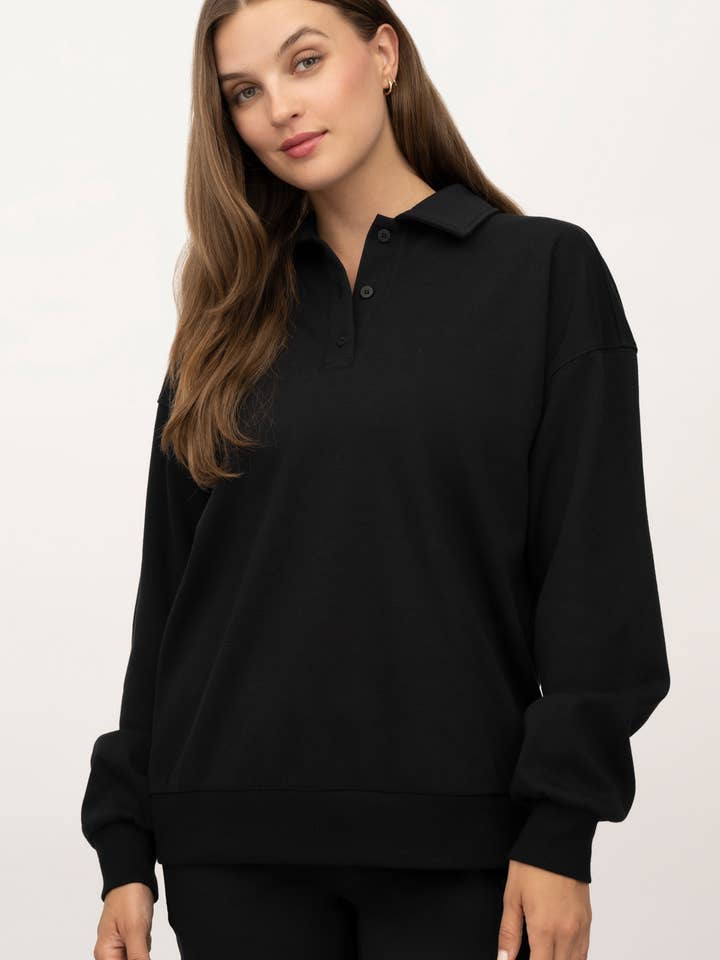 Yogalicious Cloud Kuscheliges Polohemd aus Plüsch für den Großhandel von 90 Degree by Reflex & Yogalicious