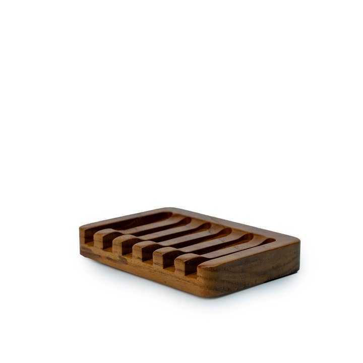 EcoFreax - Wholesale Bath Soap Dish - Teak Wood Waterfall Soap Dish
