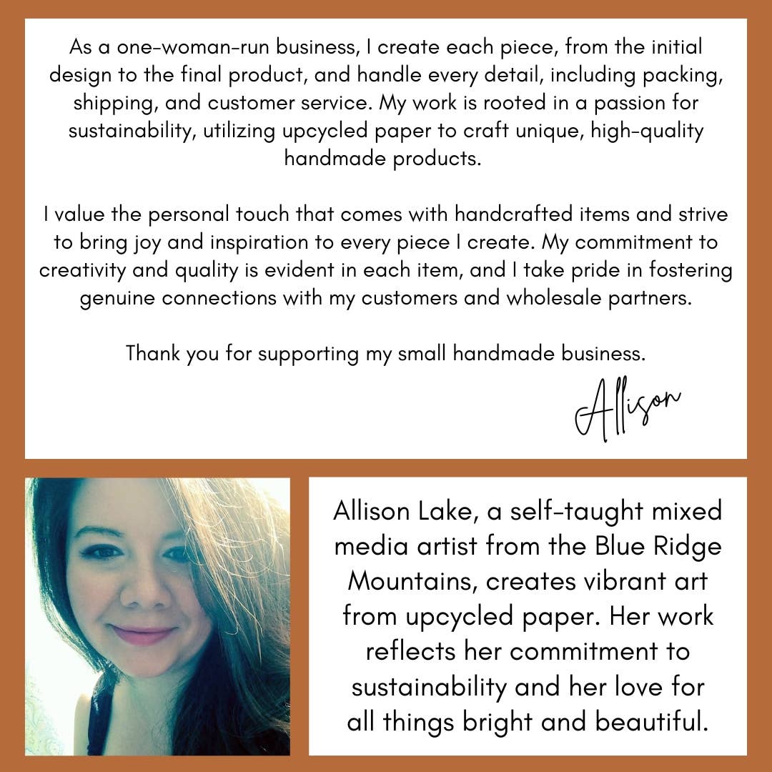 Allison Lake Handmade - Wholesale Dangle Earrings - Abstract Eco-Friendly Painted Paper Bead Earrings | Starter7