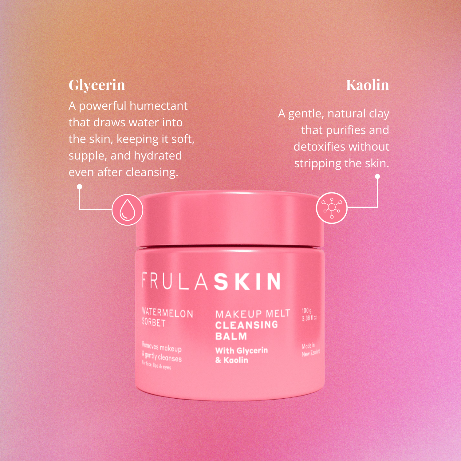 FRULA BEAUTY (The Clean Beauty Company Limited) - Wholesale Facial Cleanser - Frula - Frula-Watermelon Cleansing Balm2