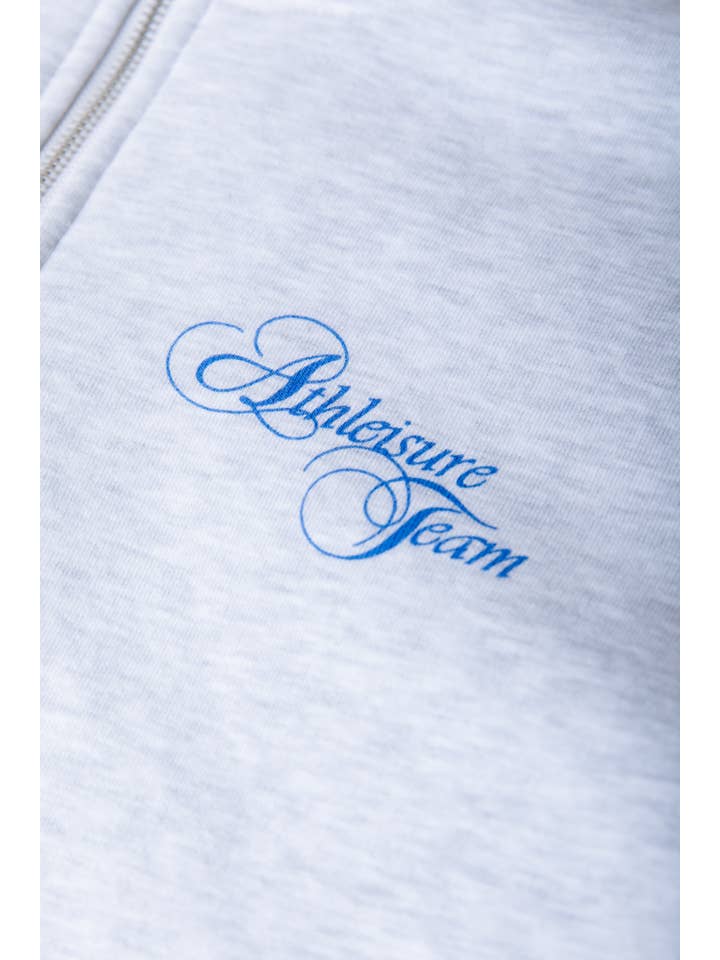 Logo Stripes Zip Sweat | Light grey melange for wholesale on Faire2