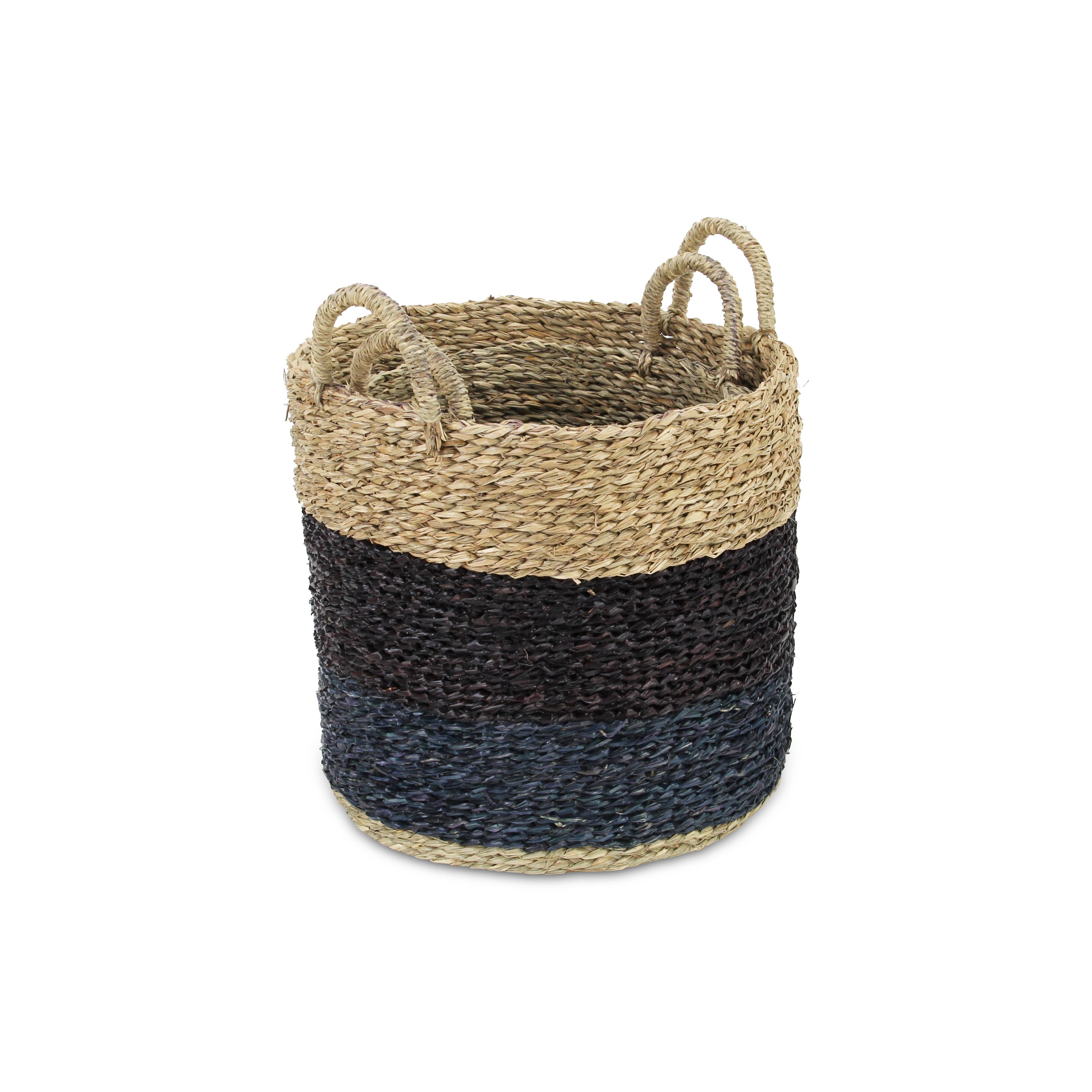 Cheungs Home Decor - Wholesale Food Gift Basket - Galla Nested Two Piece Round Tri-color Baskets1