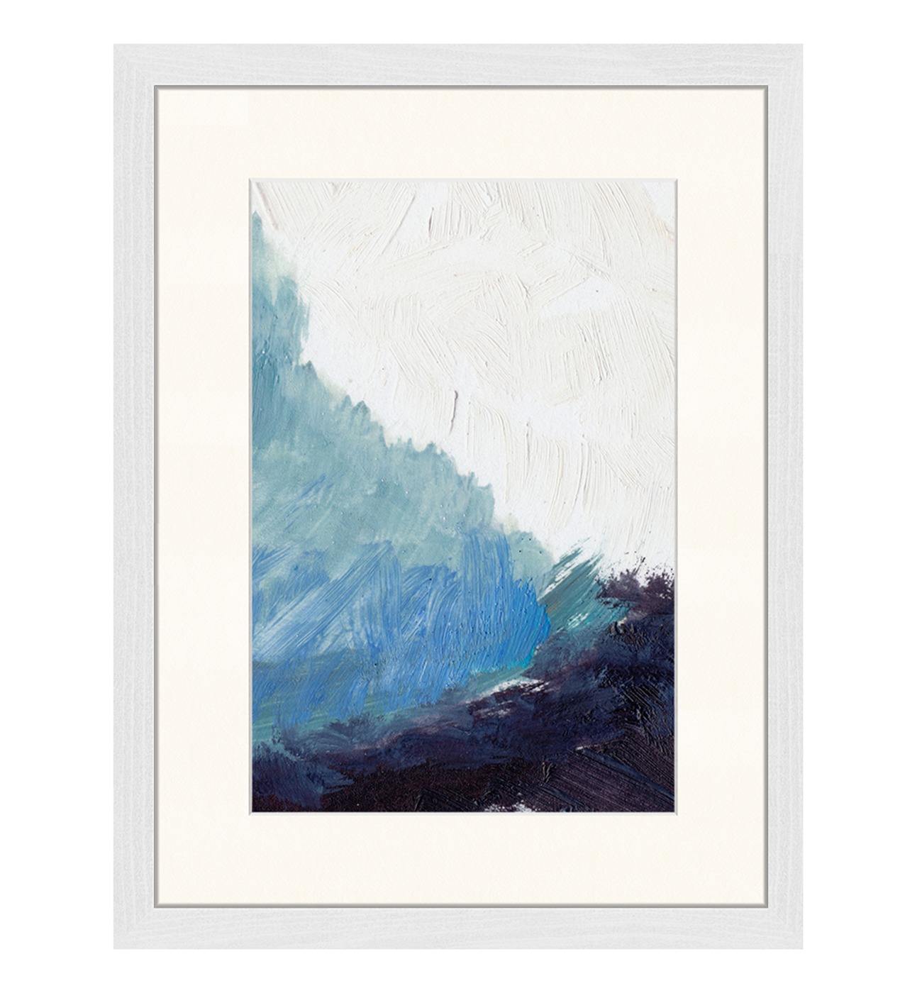 Bianco Immagine astratta di Gletscher. Stampa artistica da parete con cornice in vendita all'ingrosso su Faire0