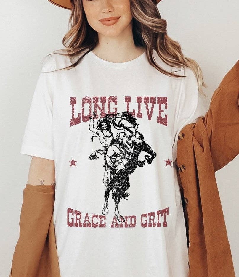 Peach Closet - Wholesale T-Shirt (Graphic) - Women's - Long Live Grace And Grit Tee0