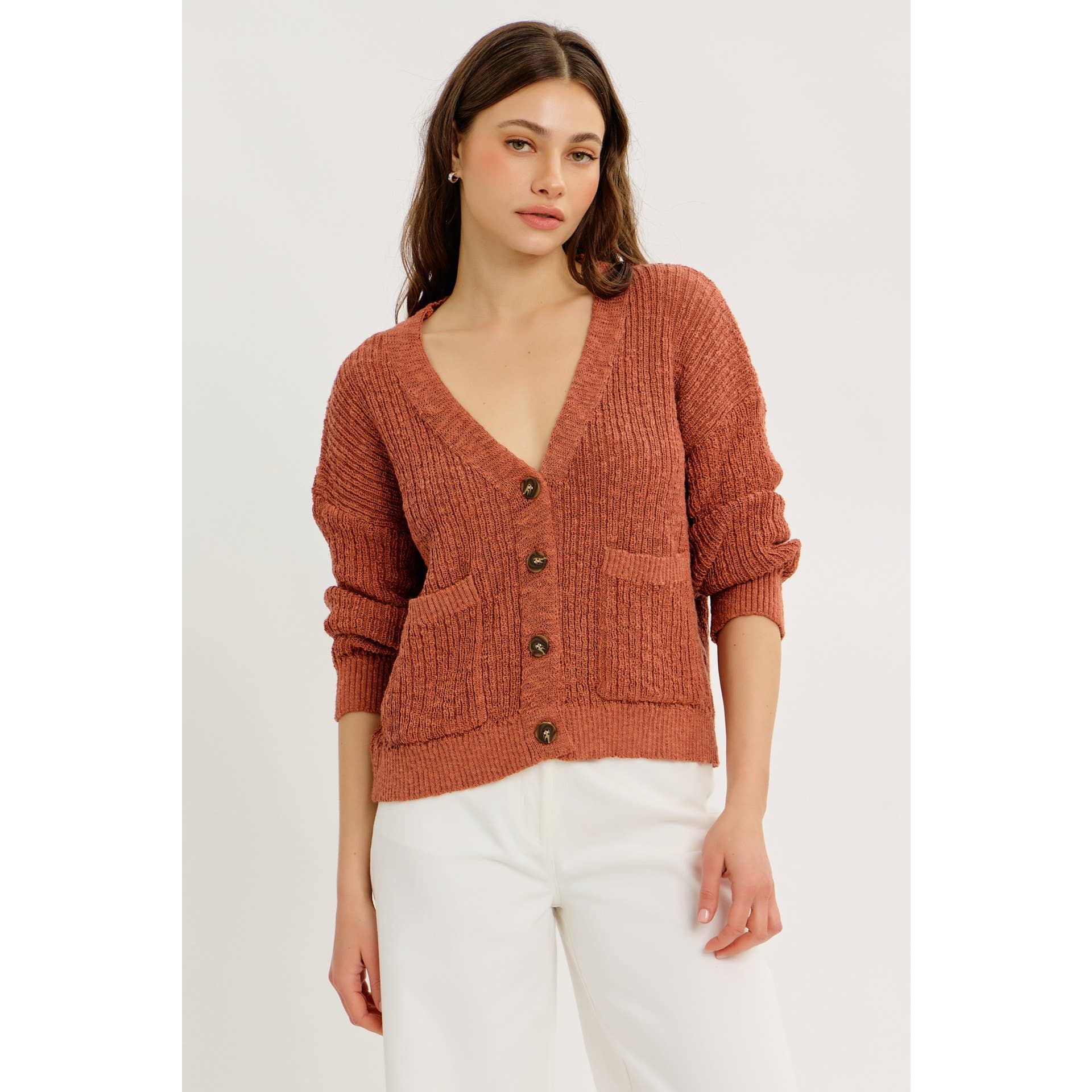 idem ditto – Engroshandel Cardigan - Dame – Ubesværet cool løs sweater-cardigan med lommer1