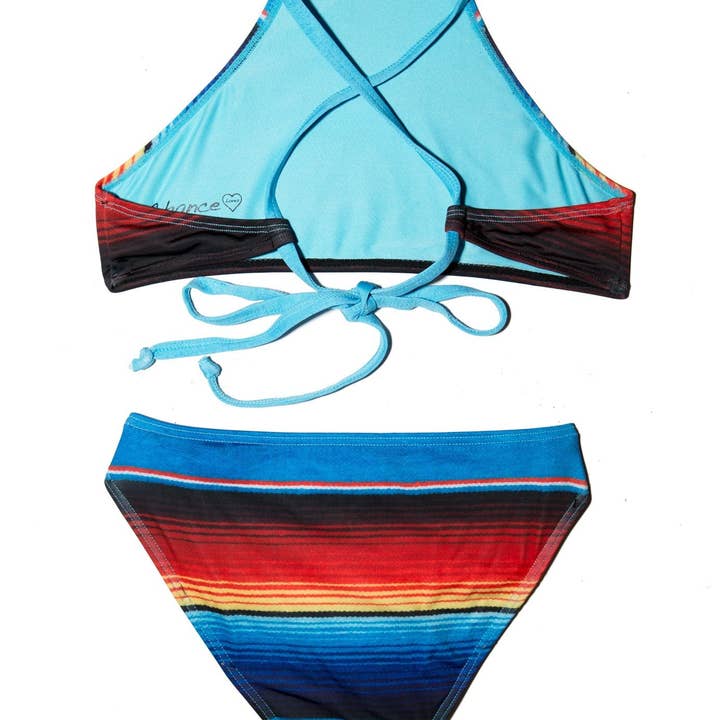 Chance Loves - Wholesale Two Piece Swimsuit - Kids - Girls Tween | TWO-PIECE | Striped Swimsuit | Halter Style5