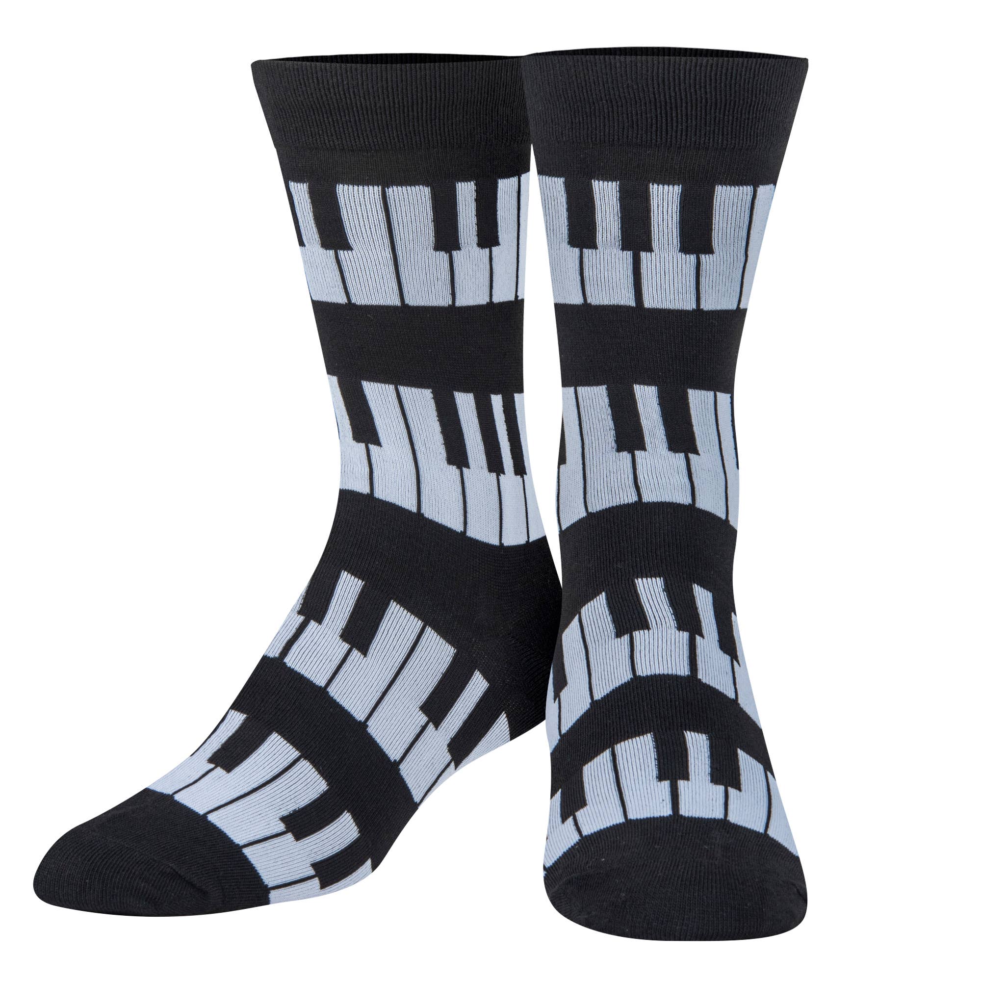 Crazy Socks - Wholesale Socks - Men's - Crazy Socks - Mens Crew - Piano Keys0