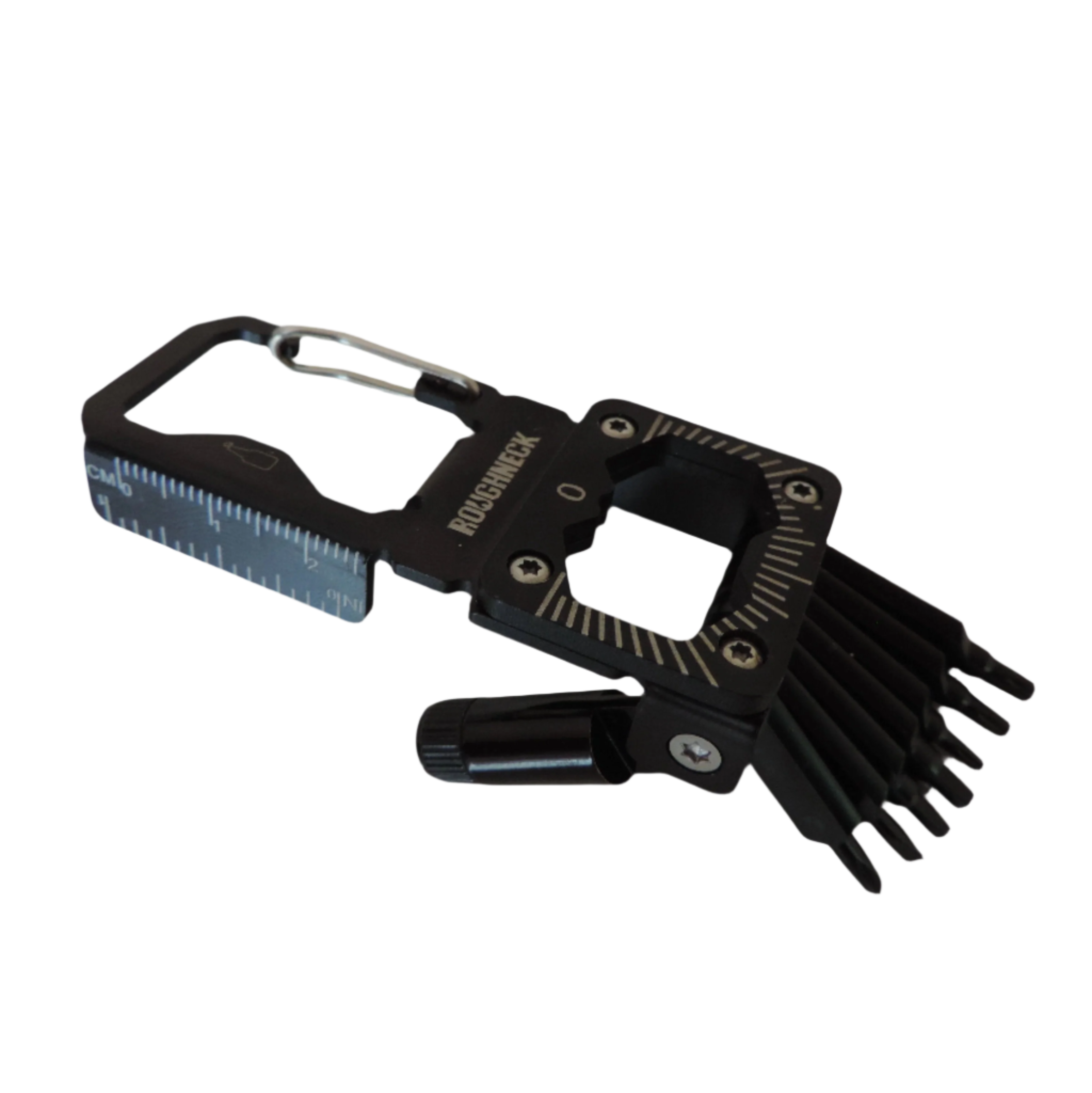 Novelty Closeout - Wholesale Handy Tool - Roughneck Multi-Tool 14-in-1 Carabiner with Light0