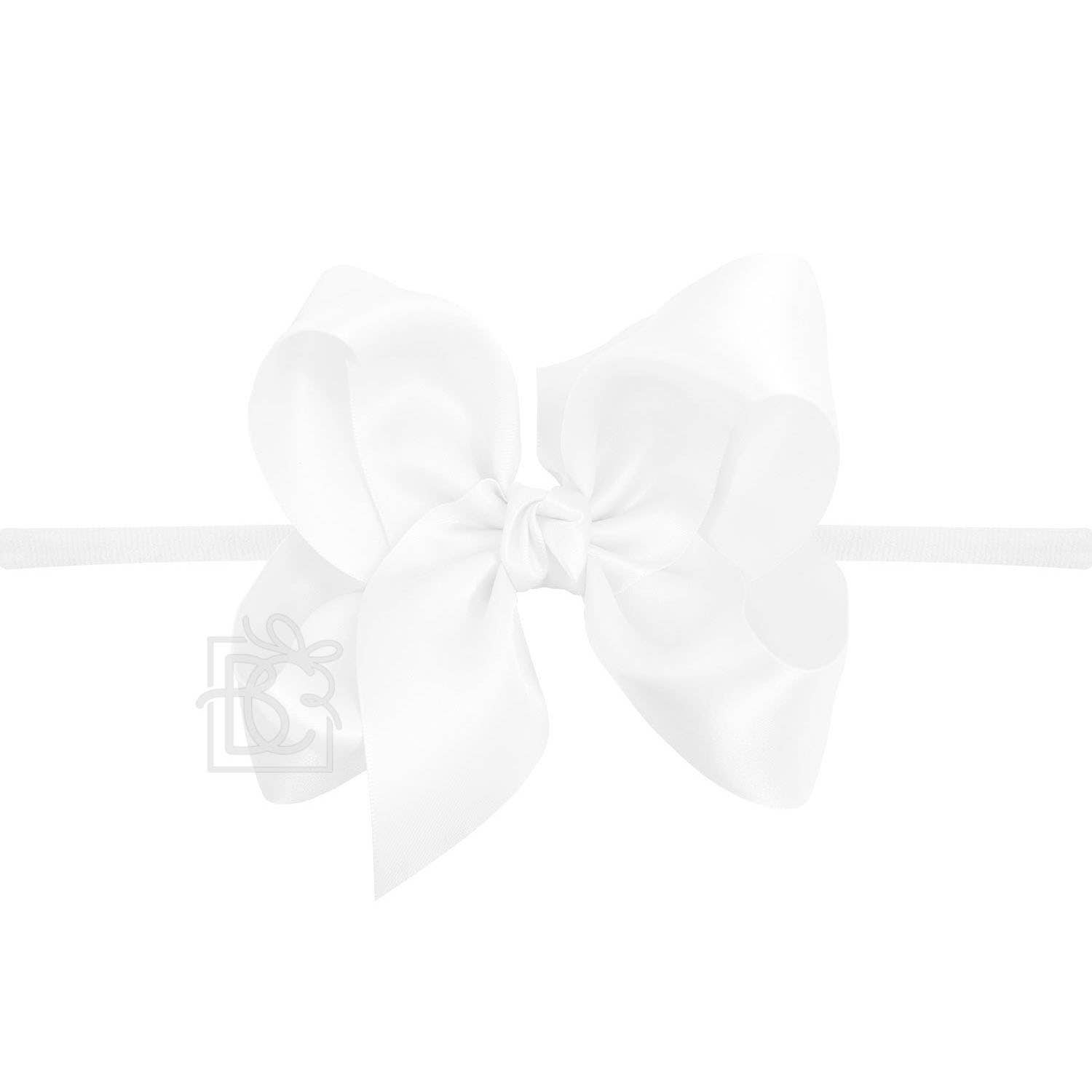 Beyond Creations, LLC - Wholesale Fashion Headband - Kids - 1/4" PANTYHOSE HEADBAND W/SATIN BOW6