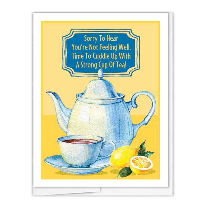 A2 - Get Well Tea for wholesale by JennyDidIt Note Cards
