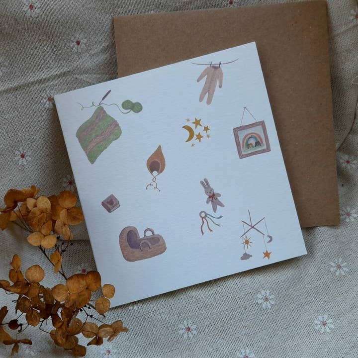 Welcome to the world Greetings card for wholesale by LYDIAMAE