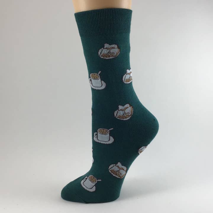 Coffee and Beignet Socks for wholesale by SongLily