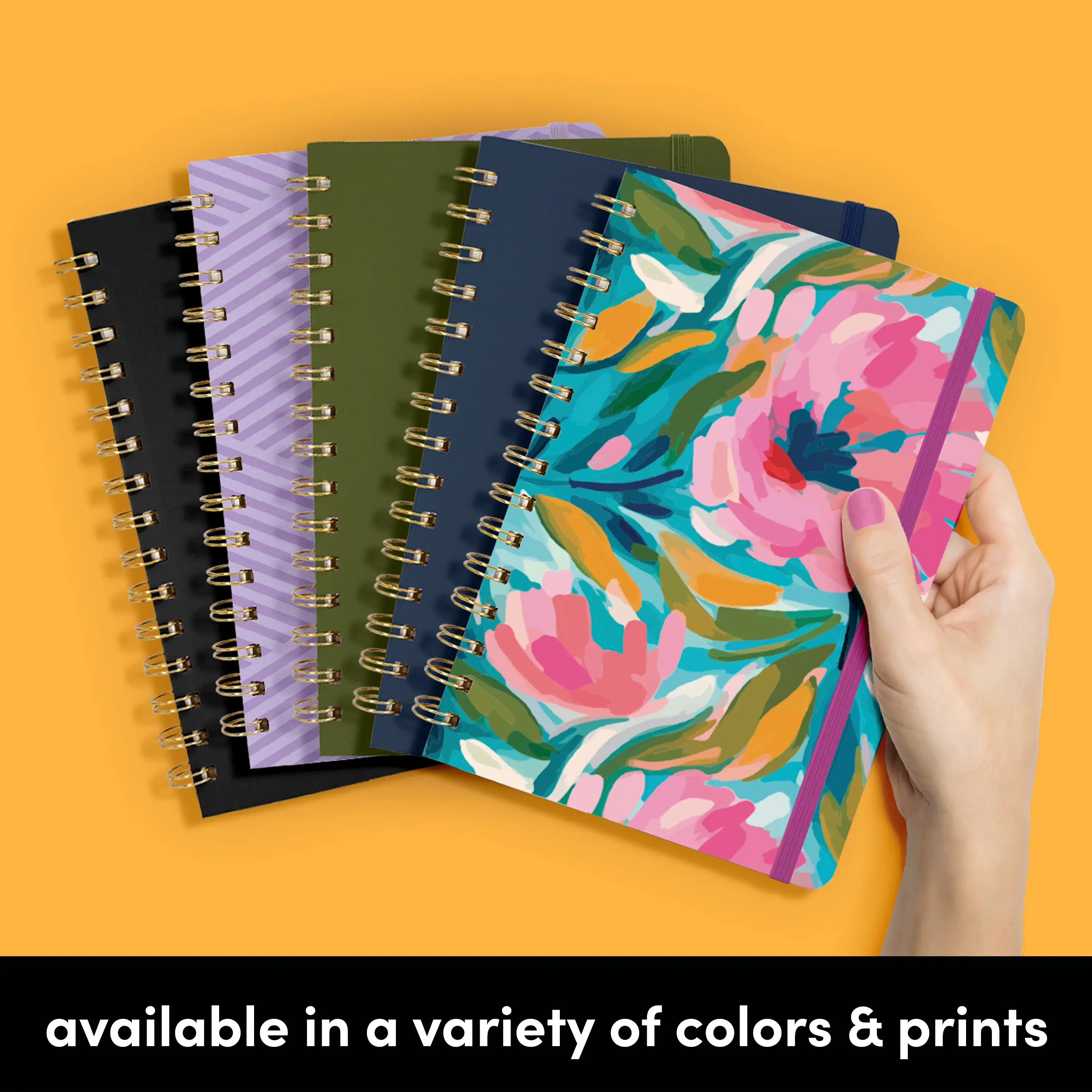 Paperage – wholesale Notebook – Rainbow Stripe Hardcover Spiral Lined Journal Notebook8