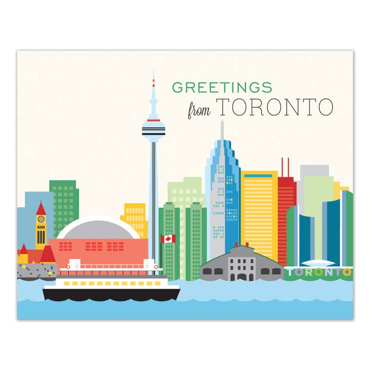THE FOUND - Wholesale Everyday Greeting Card - Greetings from Toronto Skyline Card