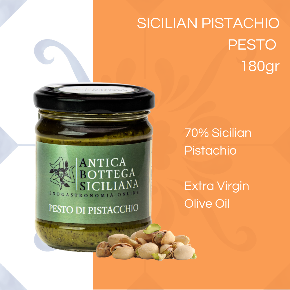 Antica Bottega Siciliana – wholesale Pesto – Sicilian pistachio pesto - 180 g3