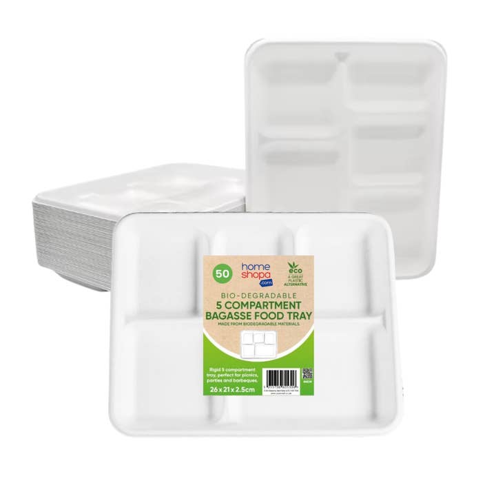 200 Pk Plates Sugarcane Bagasse Eco Biodegradable Party BBQ for wholesale by Home Shopa