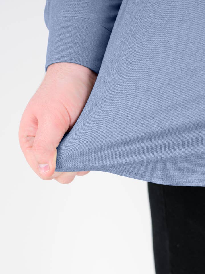 Commuter Long Sleeve Shirt Heather Grey for wholesale by Regent Row