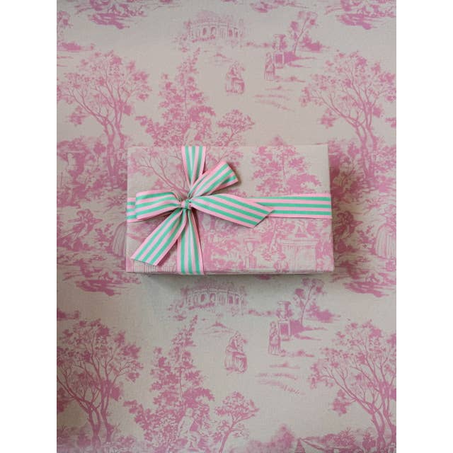 Bobinas De 70cm x 100m Kraft STRIPES CANDY PINK por atacado de CHIC&PAPER