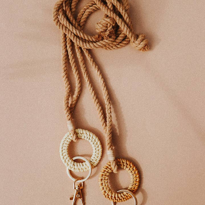 DayCrafter - Wholesale Lanyard - Women's - Rattan Keychain Lanyards - Macrame Lanyard - Boho Lanyard22