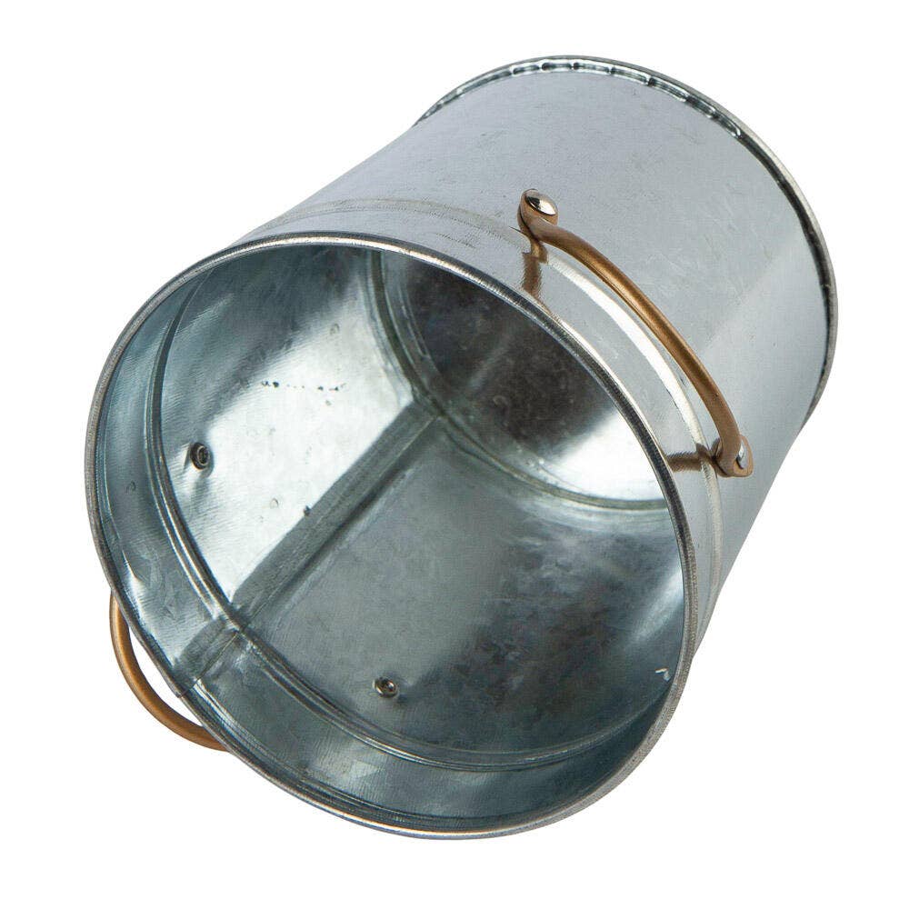 Factory Direct Craft - Wholesale Bucket/Pail - 5" x 5" dia  Small Rustic Metal Bucket with Side Handles3