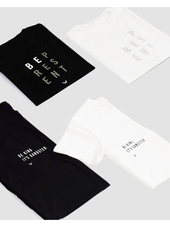 WPN - Wholesale Screen printed t-shirt – Men′s - Be Kind It's Gangster Tee - Off White5