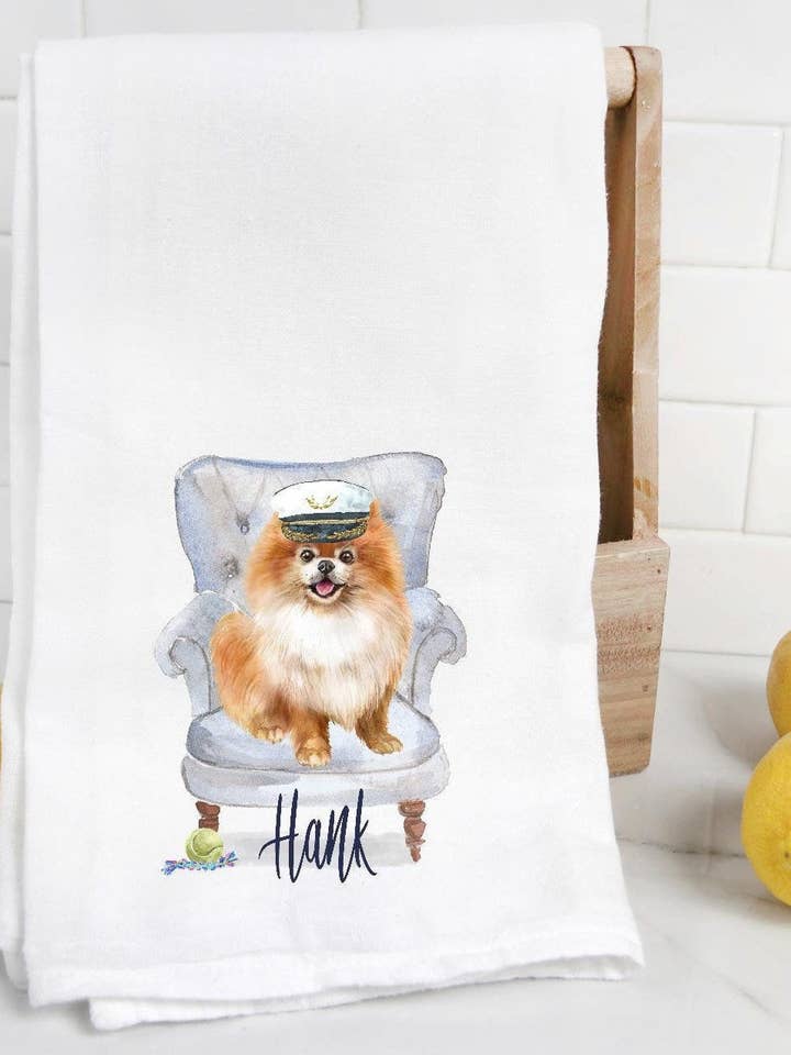 Custom Pommersches Geschirrtuch für den Großhandel von The Preppy Pineapple Home