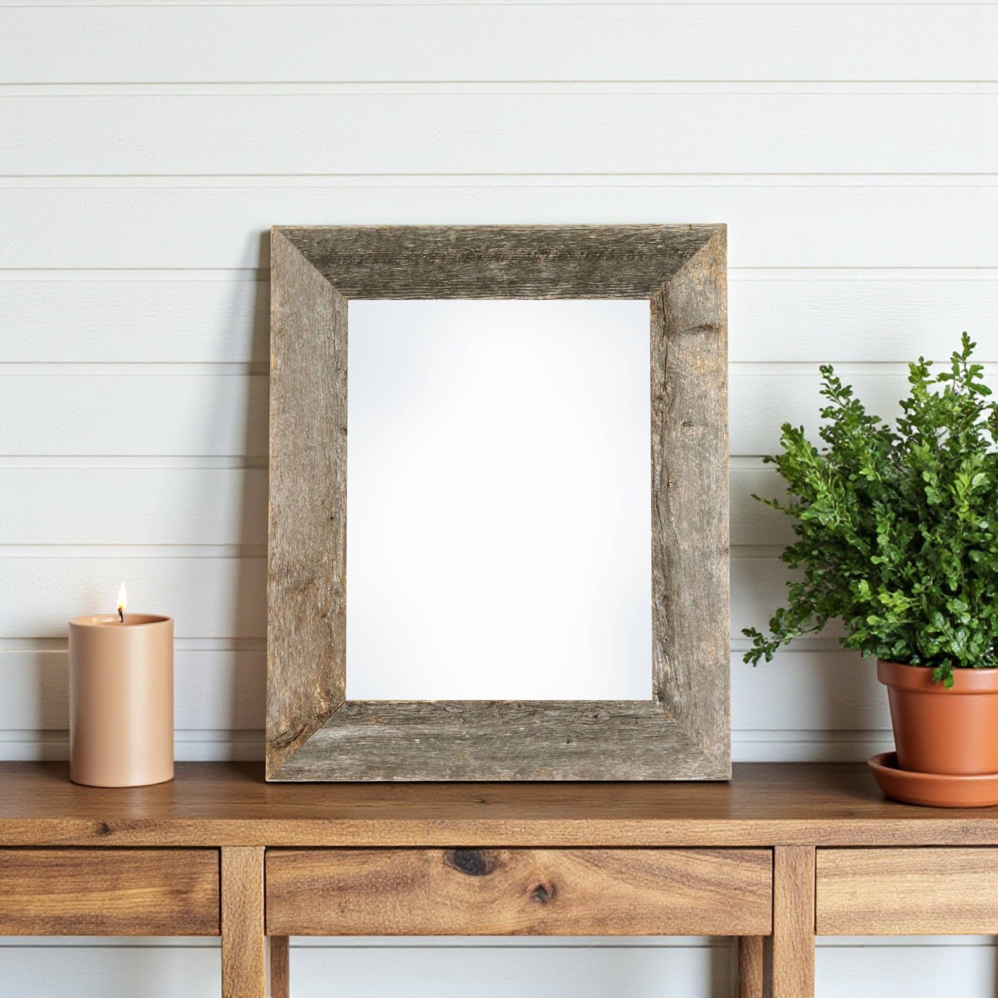 HomeRoots - Vendita all'ingrosso Cornice portafoto - Cornice per foto da tavolo in legno massiccio grigio 8,5" x 11"