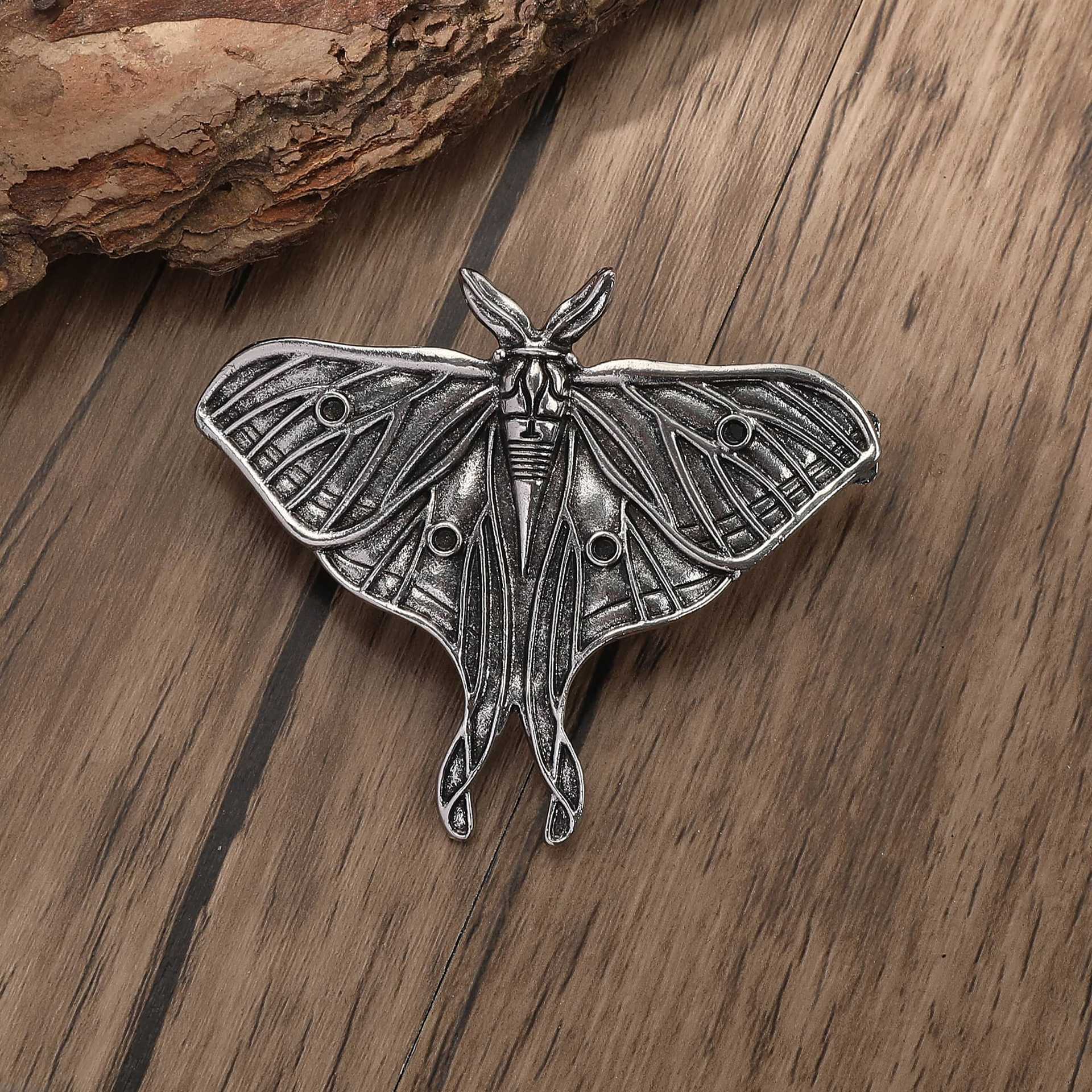 Silver Vintage Butterfly Hair Clip Spring Clamp Trendy Unisex Accessory for wholesale on Faire4