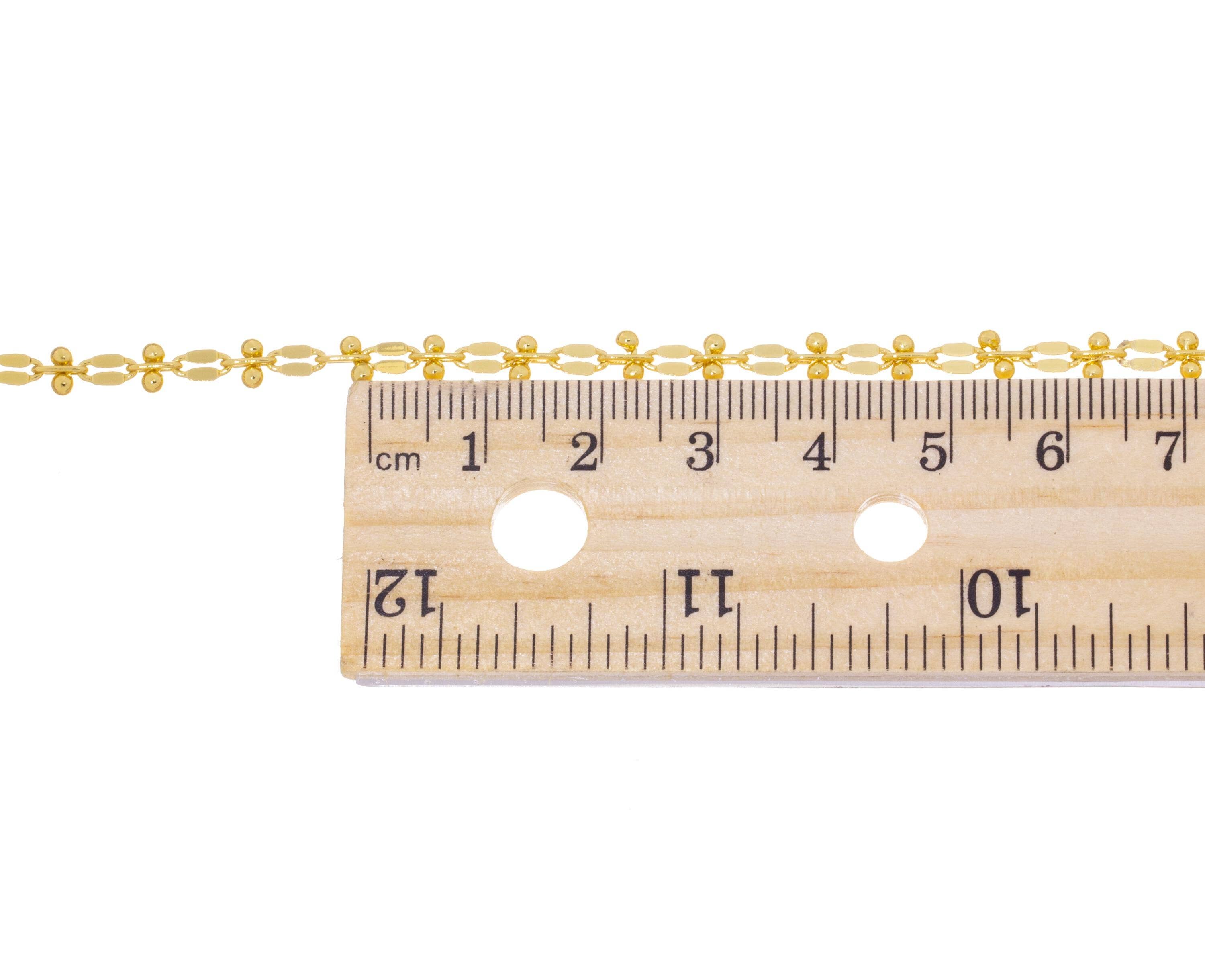 Jewel Pledge - Wholesale Link & Chain Necklace - Gold Oval Diamond Cut Satellite Ball Chain,CHG0886